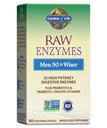 Garden of Life Vegetarian Digestive Supplement for Men 50 & Wiser - Raw Enzymes for Digestion, Bloating, Gas, and IBS, 90 Capsules - Packaging May Vary