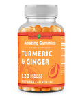 Amazing Formulas Turmeric Curcumin 270 Mg With Ginger Supplement | 12 Mg Per Serving | 120 Gummies | Apricot Flavor | Non-Gmo | Gluten-Free | Made In Usa