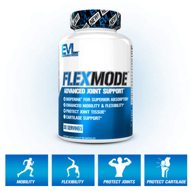 Evlution High Absorption Joint Support Supplement Nutrition FLEXMODE Joint Supplement with Advanced Joint Vitamins Including Glucosamine Chondroitin MSM Boswellia and Hyaluronic - 30 Servings