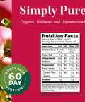 Dynamic Health Certified Organic Raw Apple Cider Vinegar with Mother Unfiltered 16 FL OZ
