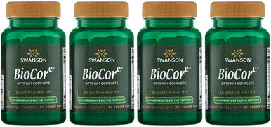 Swanson Biocore Optimum Complete Ultimate Full Spectrum Enzymes 90 Veg Capsules (4 Pack)