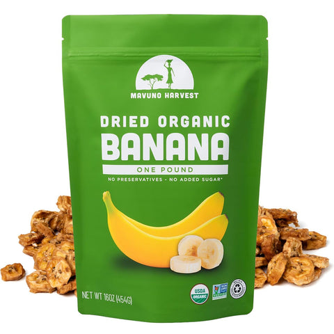 Mavuno Harvest Organic Dried Fruit Variety Pack | Dried Mango, Papaya, Pineapple, Banana, Jackfruit, & Tropical Mix | Healthy, Vegan, No Sugar Added, Non GMO Snacks for Kids & Adults | 2 Ounce, 6 Pack