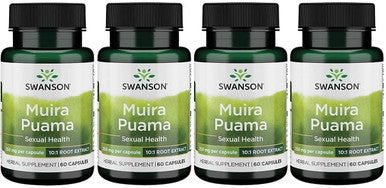 Swanson Muira Puama (10:1) 250 Milligrams 60 Capsules (4 Pack)