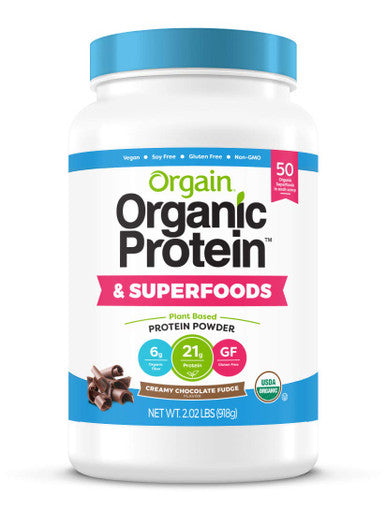 Orgain Bundle Peanut Butter Protein Powder and Chocolate Protein Superfoods Powder Vegan Made without Dairy Gluten and Soy NonGMO
