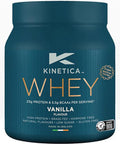 Kinetica Kinetica Protein Powder Vanilla 300G 23G Protein Per Serving 10 Servings Whey Protein From EU Grass-Fed Cows Excellent Mixability And Taste