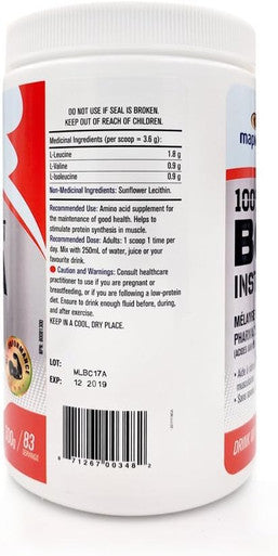 MapleLife BCAA Powder 300g, 3 BCAA Blend in Ideal 2:1:1 Ratio