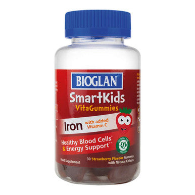 Bioglan SmartKids Iron | Vitamin C | Energy Support | 30 Gummies