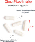 Allergy Research Group Zinc Picolinate Supplement - Supports Normal Health Immune Response, Highly Bioavailable, Well-Absorbed, Hypoallergenic, Vegetarian Capsules - 60 Count