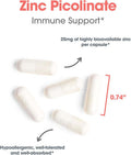 Allergy Research Group Zinc Picolinate Supplement - Supports Normal Health Immune Response, Highly Bioavailable, Well-Absorbed, Hypoallergenic, Vegetarian Capsules - 60 Count