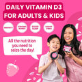 Llama Naturals Vitamin D3 Vegan Organic Immune Support Supplement Vitamin D Gummies for Adults and Kids Real Fruit Gummy Vitamins Promotes Bone Health No Added Sugar Cane Raspberry 120 Ct