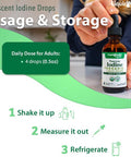 Liquidhealth Nascent Iodine Organic Liquid Liquid Iodine Drops Pure Iodine Supplement Thyroid Support & Immune Support Energy Supplement USDA Organic Vegan Colorless Tasteless Tincture