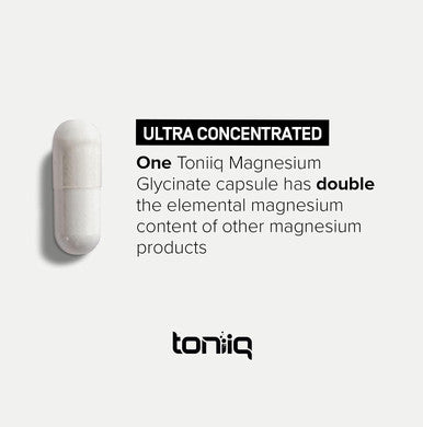Toniiq 3,000mg Ultra High Strength Magnesium Glycinate - 20% Purified to Contain 600mg of Elemental Magnesium - Chelated and Bioavailable Magnesium Supplement - 240 Veggie Capsules