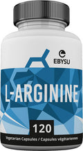 EBYSU L-Arginine Supplement 120 Pills Amino Acid Capsules Workout Supplement