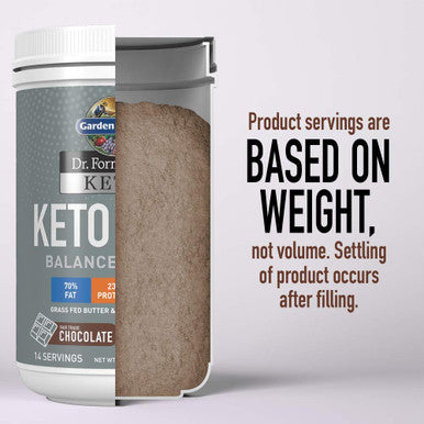 Garden of Life Dr. Formulated Keto Meal Balanced Shake - Chocolate Powder 14 Servings Truly Grass Fed Butter & Whey Protein Plus Probiotics Non-Gmo Gluten Free Ketogenic Paleo Meal Replacement