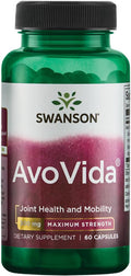 Swanson Avocado Soy AvoVida Maximum Strength ASU Supplement for Joints 300 mg 60 Capsules