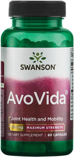 Swanson Avocado Soy AvoVida Maximum Strength ASU Supplement for Joints 300 mg 60 Capsules