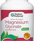 DOCTORS PREFERRED High Potency Magnesium Glycinate Complex DoctorDeveloped Formula for Heart Health Mood Support and More 420 mg per Serving 30Day Supply