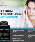 Sunergetic Premium Pterostilbene Supplement ÃƒÂ¢Ã¢â€šÂ¬Ã¢â‚¬Å“ Pterostilbene with Resveratrol & Quercetin ÃƒÂ¢Ã¢â€šÂ¬Ã¢â‚¬Å“ Supports Healthy Aging ÃƒÂ¢Ã¢â€šÂ¬Ã¢â‚¬Å“ Natural Source Pterostilbene 100mg per Serving ÃƒÂ¢Ã¢â€šÂ¬Ã¢â‚¬Å“ 60 Capsules
