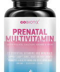 GoBiotix Vegan Prenatal Vitamins Once Daily Prenatal Capsules 90 Count