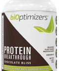 BiOptimizers Protein Breakthrough - Plant-Based Protein Blend (from Pea, Hemp, Pumpkin Seed) - Chocolate Flavor (907g) - Vegan, Low-carb, Low-glycemic, Soy-Free, Gluten-Free