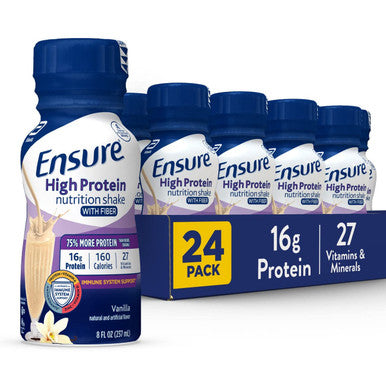 Ensure High Protein Nutritional Shake With Fiber 16G Protein Meal Replacement Shakes & Plus Nutrition Shake With Fiber 16 Grams Of Protein Meal Replacement Liquid