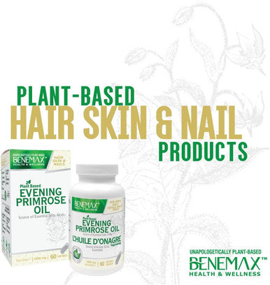 Benemax Borage Oil. Plant Based - Omega 6 Essential Fatty Acids. GLA-Rich Oil for Better Skin. High Absorption 1000mg Liquid Softgels. 120 softgels per Bottle
