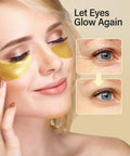 Komoko 30-Pairs 24K Gold Under Eye Patches Skin Care Golden Under Eye Mask Anti-Aging Collagen & Amino Acid Eye Mask For Removing Dark Circles Puffiness And Wrinkles Refresh Your Under Eye Skin