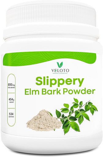 Veloto Slippery Elm Bark Powder Organic Slippery Elm Inner Bark Powder Natural Herbal Supplement For Soothing Throat & Digestive Health Gluten-Free Non-Gmo Vegan-Friendly 1 Lb (534 Servings)