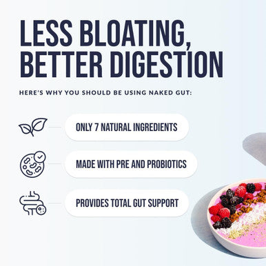 Gut - Daily Gut Health Supplement - Natural Gut Health Powder For Gut Cleanse, Digestive Support, Gmo-, Soy-, Gluten-, Vegan And Hypoallergenic, 40 Servings