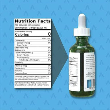 Sweetleaf Sweet Drops Liquid Stevia Sweetener Vanilla Creme 2 Fl Ounce