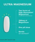 Qunol Magnesium Glycinate Complex Gentle on Stomach 250mg One Pill Dose SuperiorAbsorption Magnesium Nerve Bone and Muscle Health Supplement 60 Count (Pack of 1)