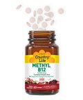 Country Life Methyl B12 Supports Energy & Stamina 5 000Mcg 60 Lozenges Certified Gluten Free Certified Vegan Certified Non-Gmo Verified