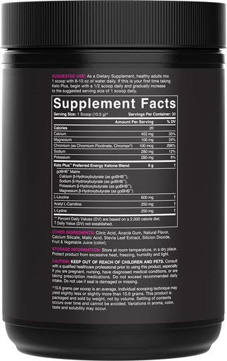 Keto PlusA Exogenous Ketones with goBHBA 30 Servings Keto Electrolyte Powder for Hydration Energy Focus Ketosis Keto Vegan Friendly Fruit Punch