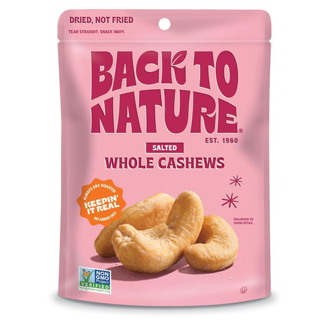 Back to Nature Premium Nut Mix Cashew Almond & Pistachio Blend Dry Roasted with Sea Salt NonGMO High Protein Snacks 9 Ounce