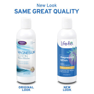 Life-flo Magnesium Lotion w/Concentrated Magnesium Chloride | Calms & Rejuvenates Muscles & Mind | Vanilla Scent (8 oz, Vanilla)