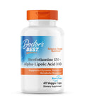 Doctor'S Best Benfotiamine Alpha Lipoic Acid (Ala) Nutritional Supplement - Support For Glycemic Balance & Metabolic Response Benfotiamine 150 Mg & Alpha-Lipoic Acid 300 Mg Capsules 60 Veg Caps