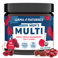 Llama Naturals Multivitamin for Men Vegan Organic Gummies with Vitamin D C and K Men's Real Fruit Gummy Vitamins Chewable Multivitamin Supplement No Added Sugar Cane Cherry 120 Ct