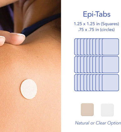 Biodermis Epi-Derm Epi-Tabs, Scar Patches For Old & Scars, Easily Cut To Size 30 Squares, Thinner & More Comfortable, Premium Grade Silicone Scar Tape, 1.25 X 1.25 In - 5 Pack, Natural