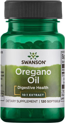 Swanson Oregano Oil 10:1 Extract-Natural Supplement Promoting Digestive Health-Respiratory & Urinary Tract Health Support (120 Softgels 150mg Each)