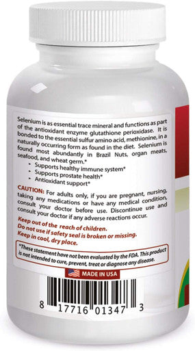 Best Naturals Selenium 200 mcg Supplement 240 Count