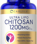 Carlyle Chitosan Supplement 1200Mg | 120 Quick Release Capsules | Non-Gmo, Gluten Free | Ultra Lipo