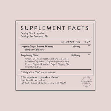 Arrae Fast-Acting Bloating Relief Digestive Enzymes All Natural Bloat Gas & Indigestion Relief Capsules 60 Count