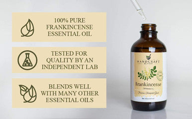 Handcraft Frankincense Essential Oil - 100 Percent Pure and Natural - Premium Therapeutic Grade with Premium Glass Dropper - Huge 4 oz