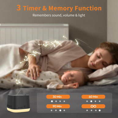 Homebest Portable Sound MachineMini Travel White Noise Machine For Sleeping With Breathing Night Light 16 Soothing Sounds Timer Rechargeable Brown Noise Sound Machine For SleepAdultsOffice Privacy(Black)