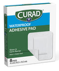 Curad White Waterproof Adhesive Pads 4 x 4 inches 4 Boxes
