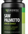 Saw Palmetto For Men Prostate Health Supplement To Promote Urinary Tract Function - 500Mg Per Serving - 100 Count - Dht Blocker Hair Vitamin - Vegan, Non-Gmo Capsules, Over 3 Month Supply