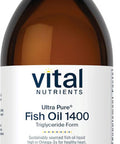 Vital Nutrients - Ultra Pure Fish Oil 1400 (Pharmaceutical Grade) - Deep Sea Liquid Fish Oil Cardiovascular Support Natural Lemon Flavor - 200 ml per Bottle