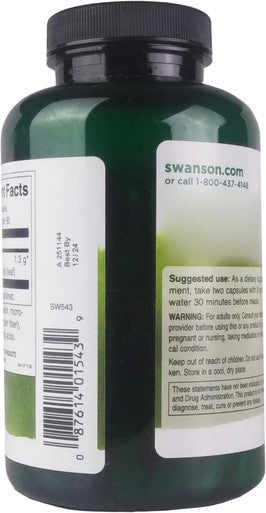 Swanson Prickly Pear Cactus Opuntia 650 Milligrams 180 Capsules