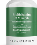 Hey Nutrition Advanced Multivitamins & Minerals - Essential Nutrients Rutin and Added Brewer's Yeast - Immune Boosting Prevent Vitamin Deficiencies & Energy Levels - Non-GMO 60 Vegetarian Tablets