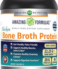 Amazing Nutrition Formulas Chicken Bone Broth Protein Powder Supplement | Unflavored | Non-GMO | Gluten | Made in USA (2 Lb Unflavored)